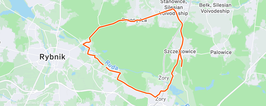 Map of the activity, Afternoon Ride