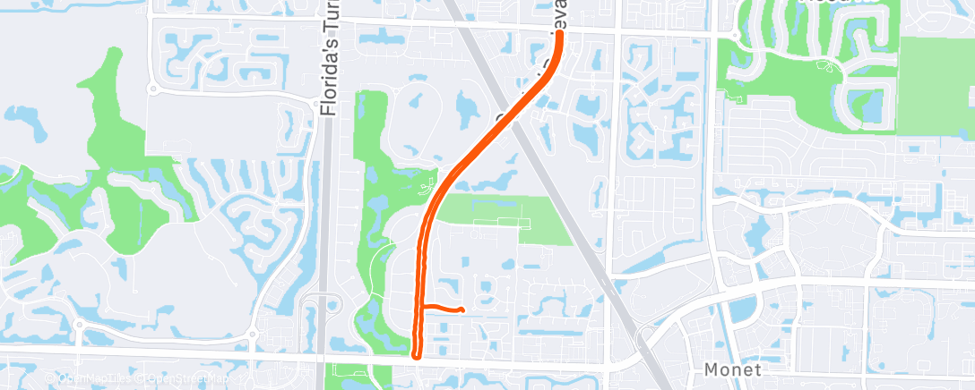 Map of the activity, Morning Run