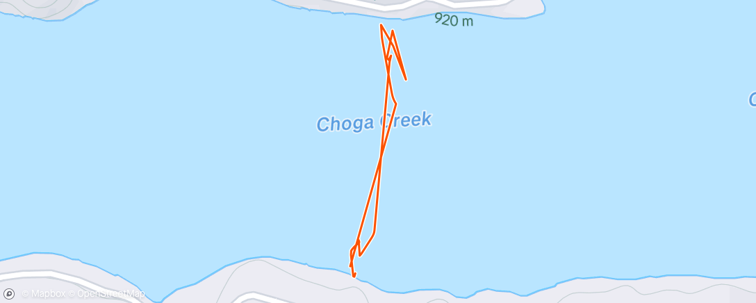 Map of the activity, Evening Swim