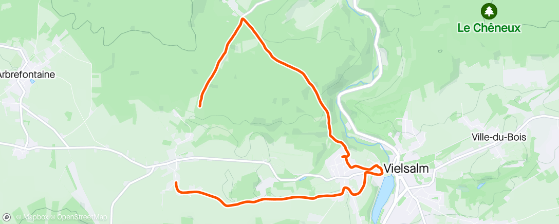 Map of the activity, Wandeling Ardennen