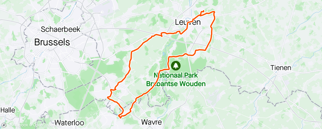 アクティビティ「VBR E Meer van Genval」の地図