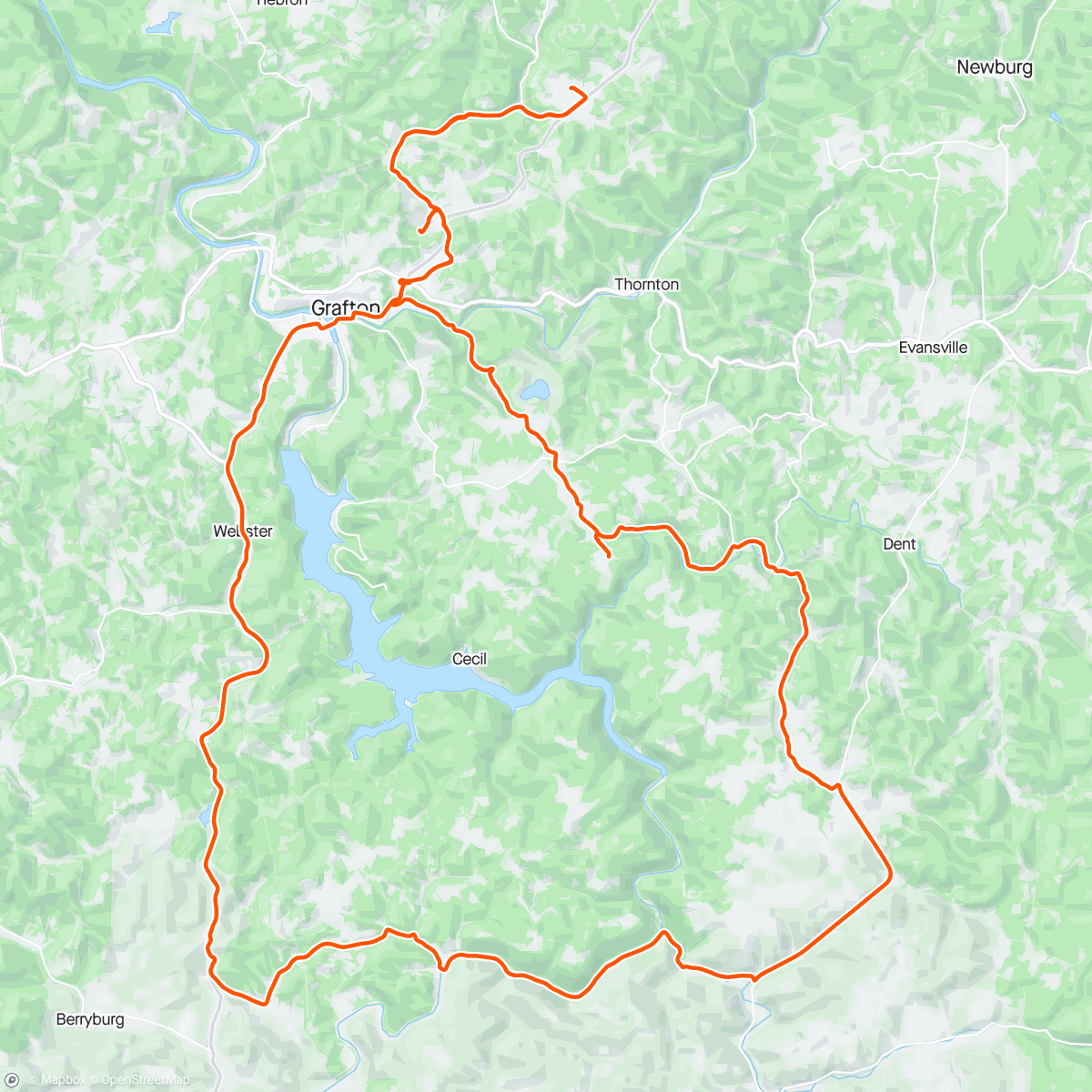 Map of the activity, Eagle ride