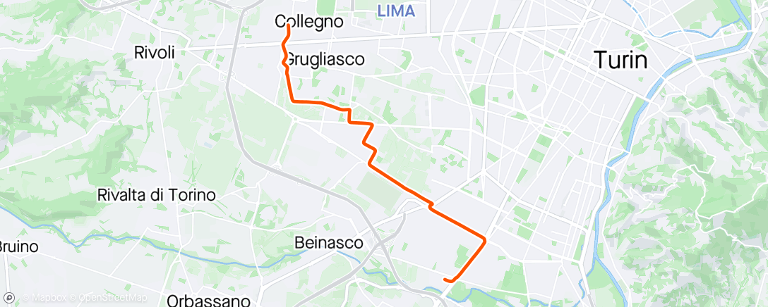 Map of the activity, Afternoon Ride