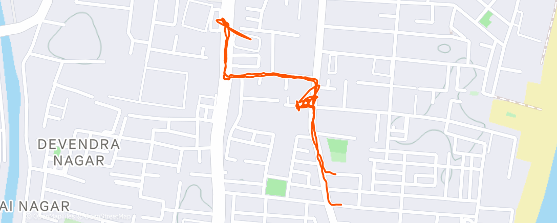 Map of the activity, Afternoon Walk