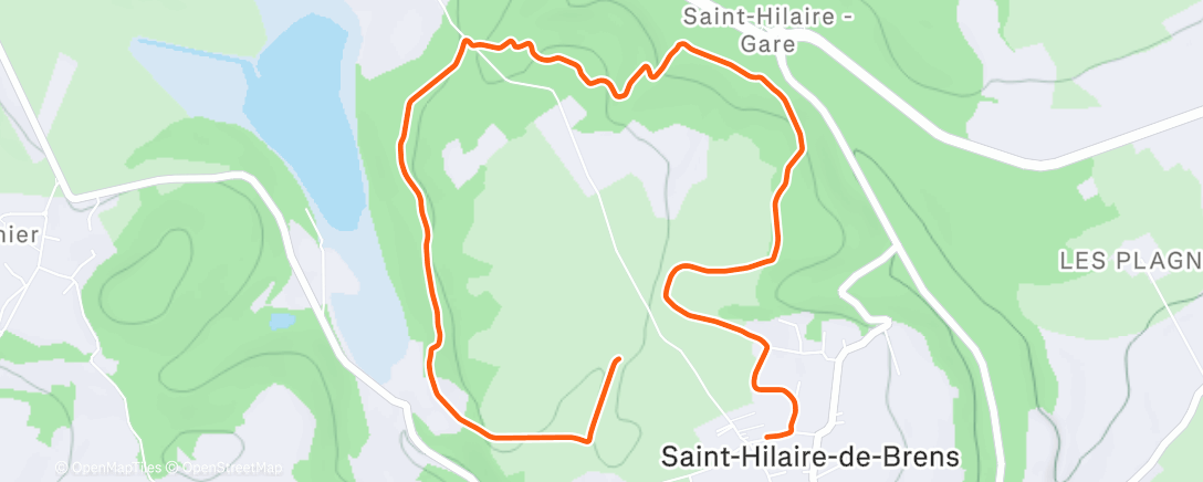 Map of the activity, 33 ieme entraînement