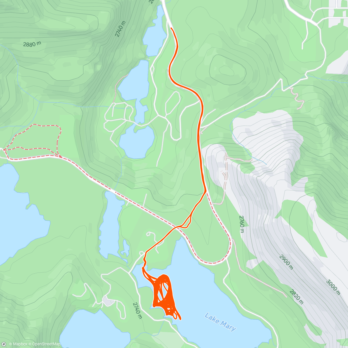 Map of the activity, Morning Ice Skate