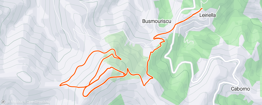 Mapa de la actividad (Carrera de montaña por la tarde)