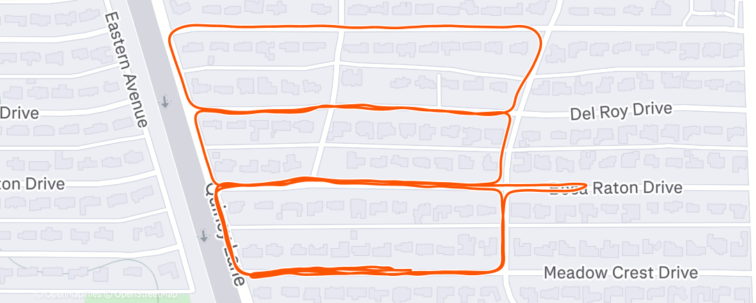 Map of the activity, Morning Run