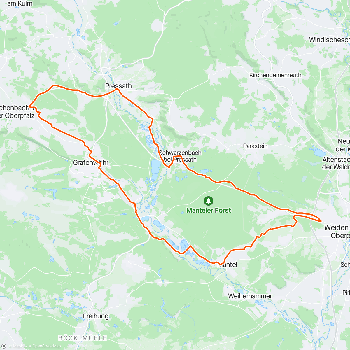 Карта физической активности (... über Eschenbach 🌥)
