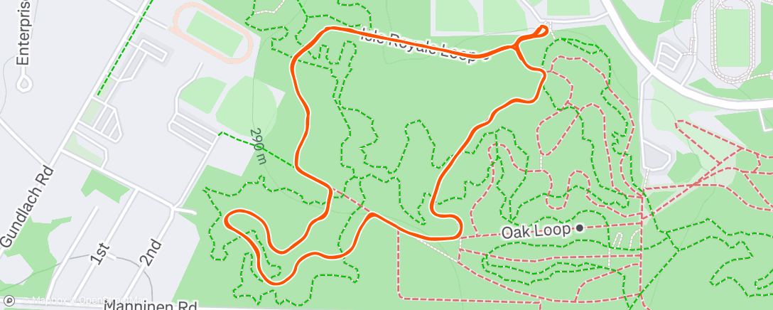 Map of the activity, Ski with the boys