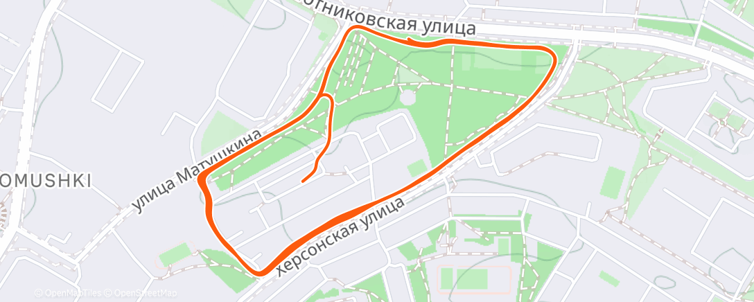 Map of the activity, Morning Run