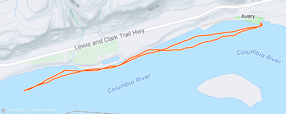 Mapa da atividade, Lunch Kayaking