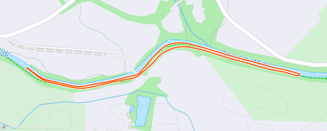 Map of the activity, Course à pied le matin