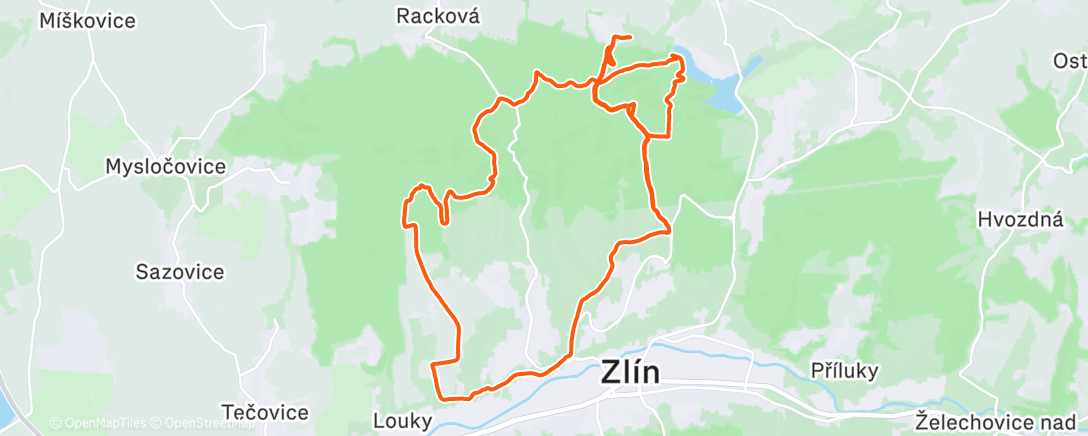 Map of the activity, Předvánoční Long Run