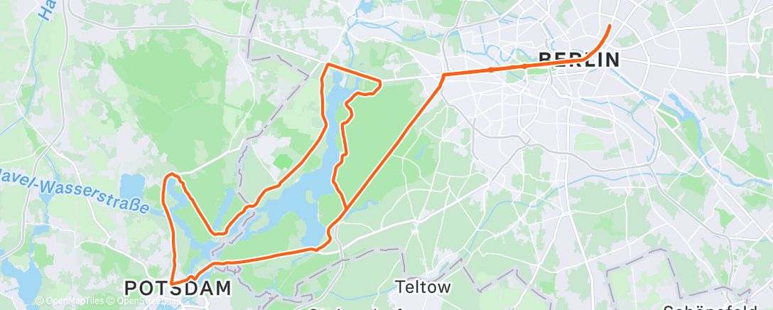 Map of the activity, Afternoon Ride