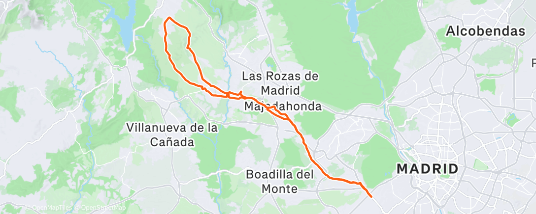 Map of the activity, Bicicleta por la mañana