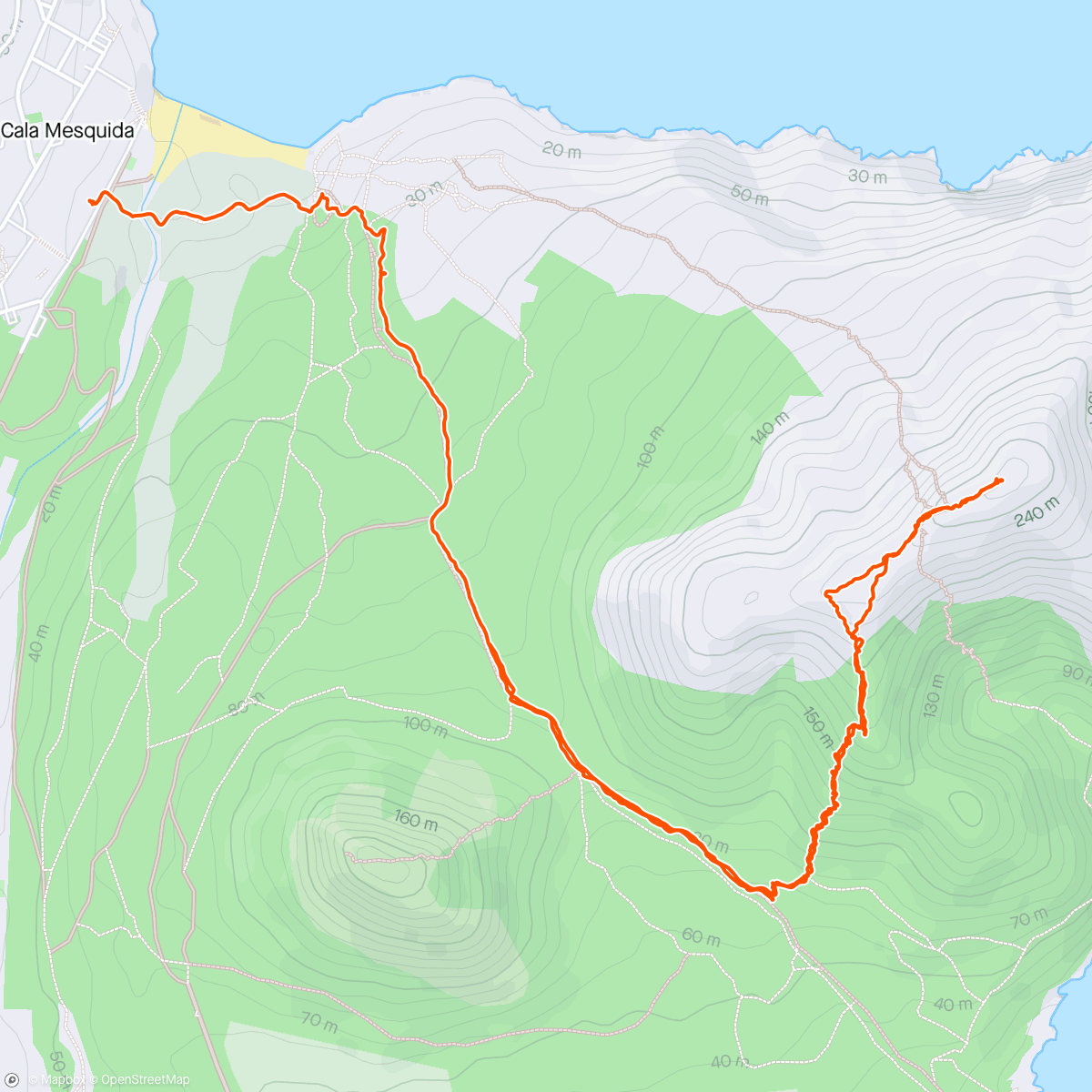 Map of the activity, A very difficult hike