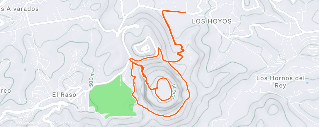 Map of the activity, Carrera de montaña matutina