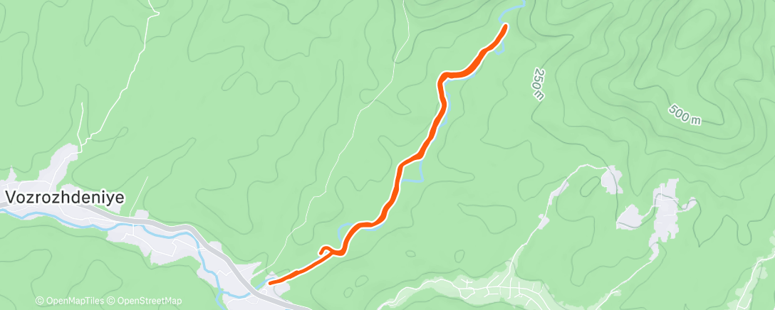 Map of the activity, Morning Run