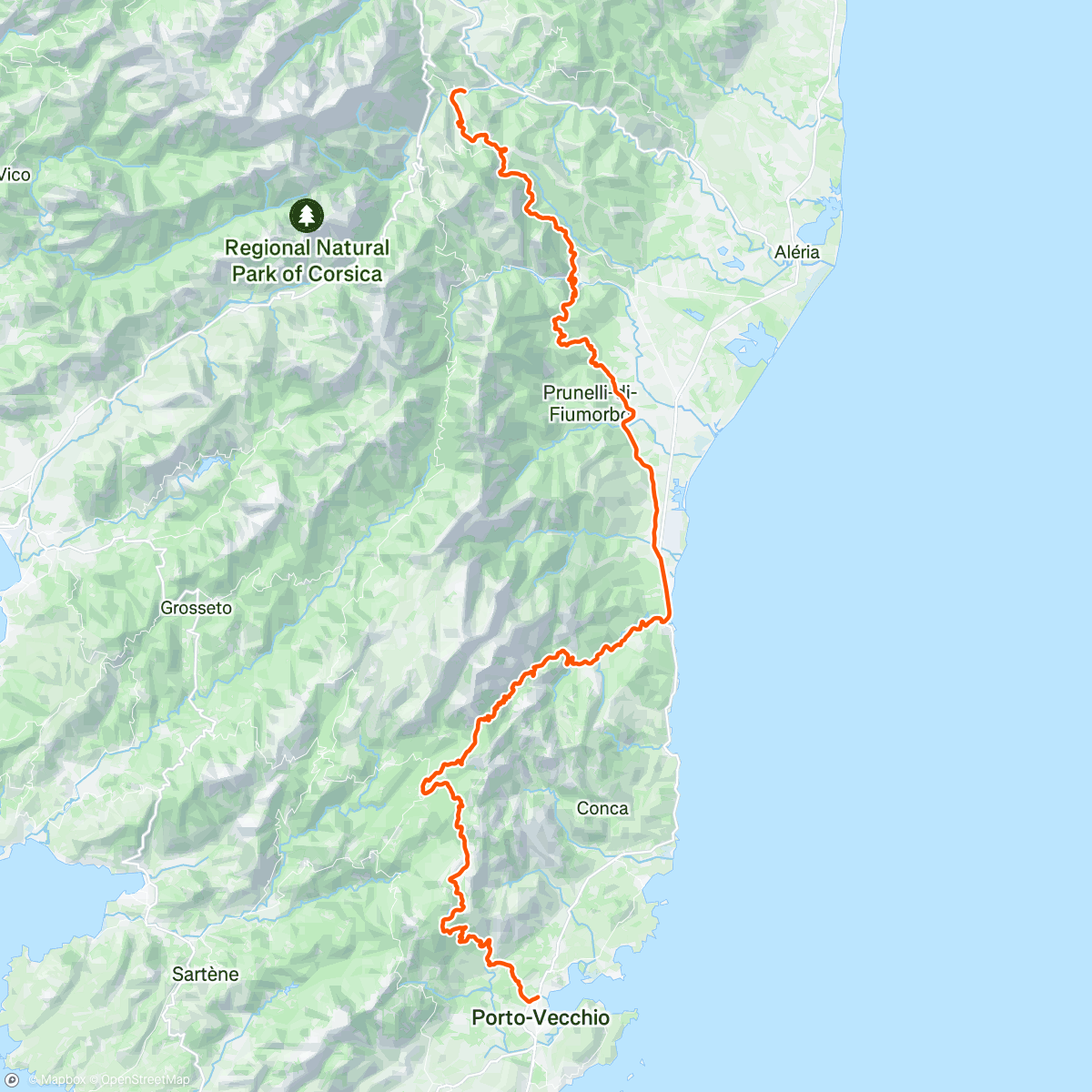 Map of the activity, Sortie vélo le matin