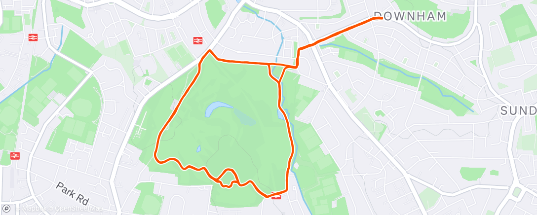 Map of the activity, Morning Trail Run