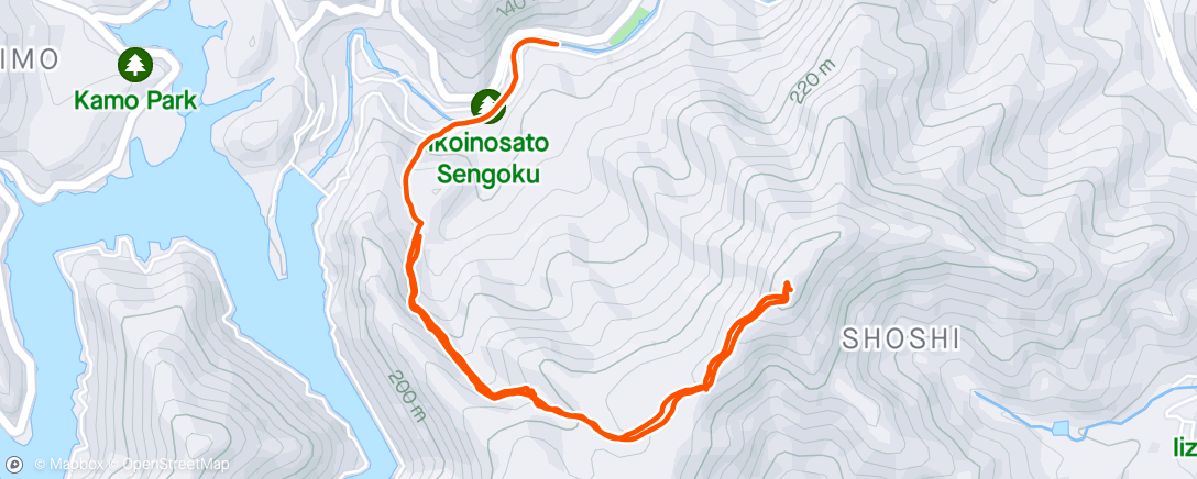 Map of the activity, 朝のハイキング