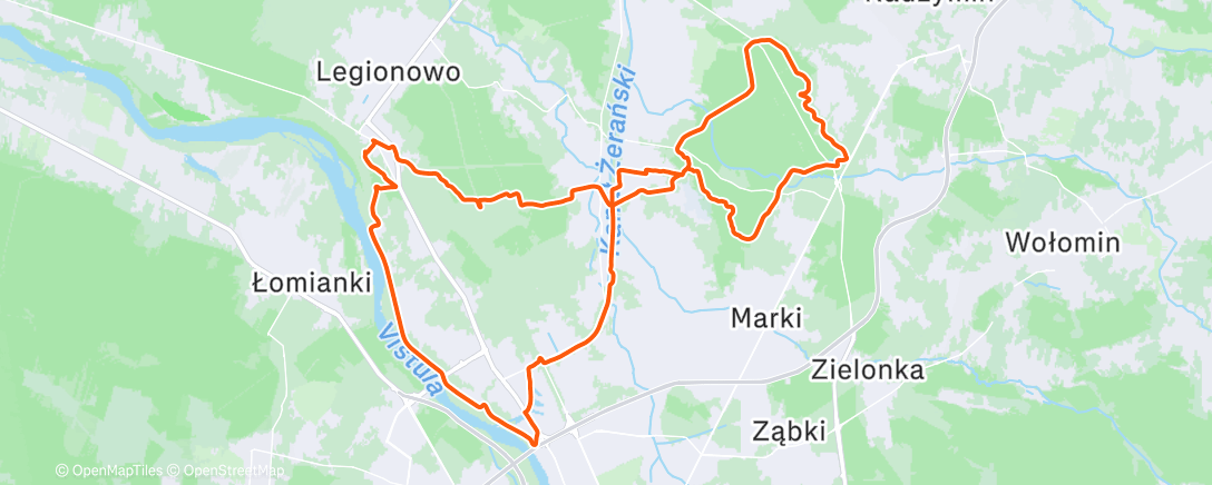 Map of the activity, Lunch Ride