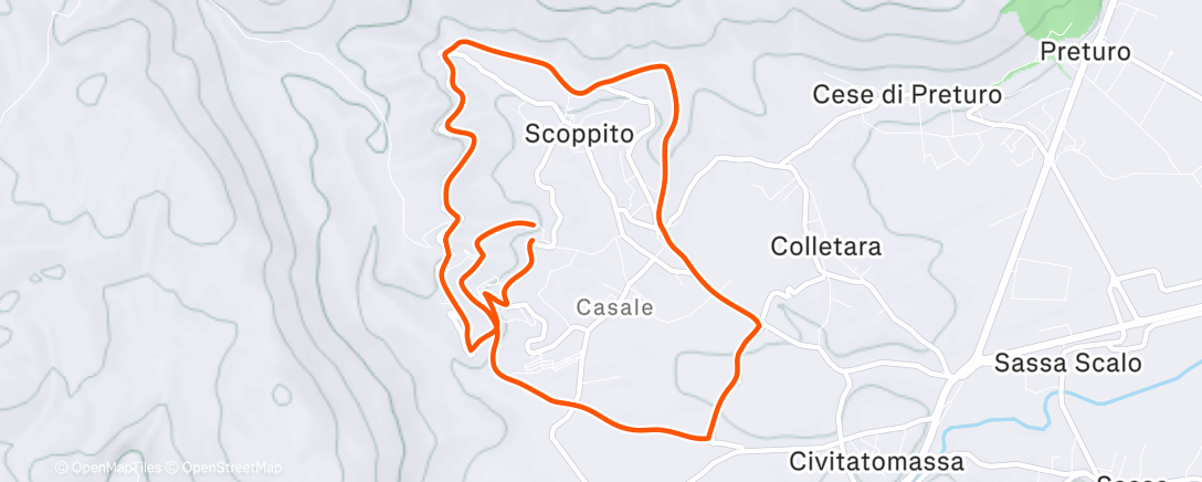 Map of the activity, Afternoon Ride