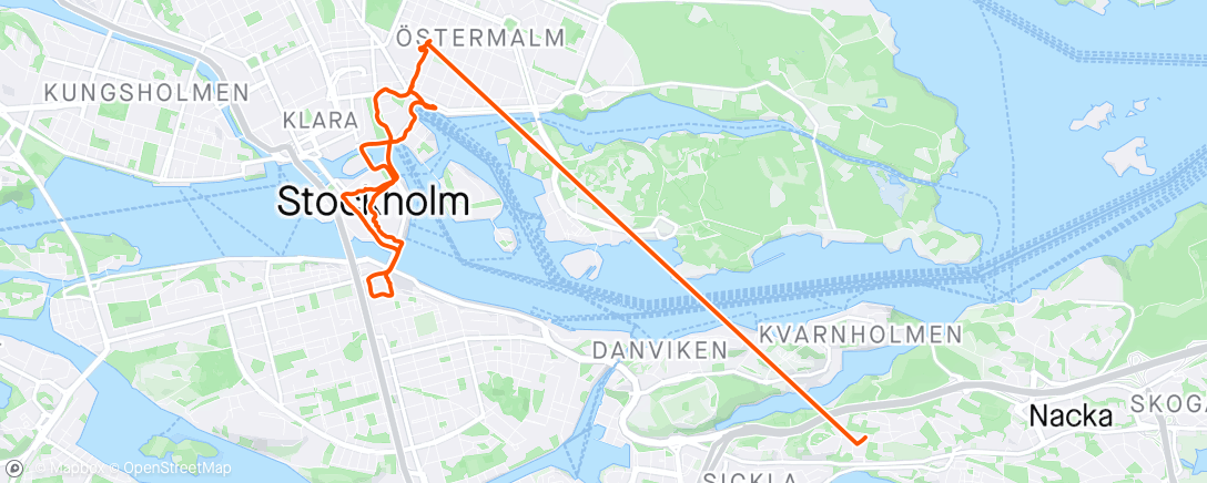 Mapa de la actividad (Twee uurtjes over in stockholm)