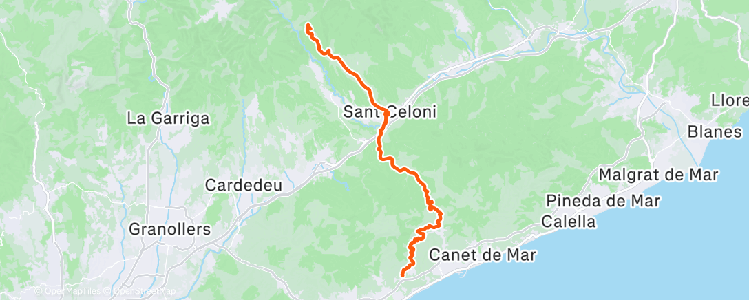 Map of the activity, Lluvia y viento, con tormenta