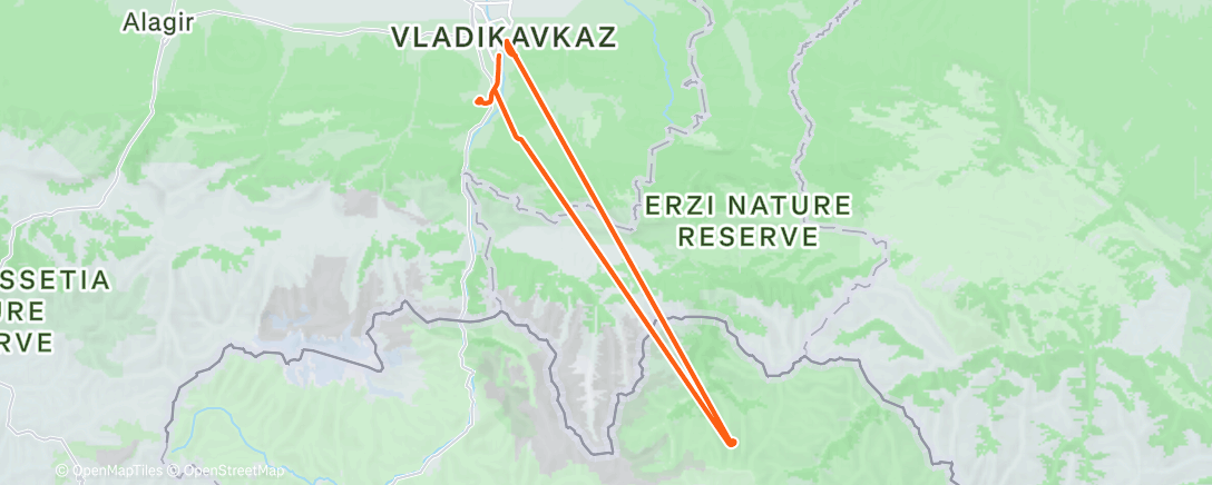 Map of the activity, Morning Run