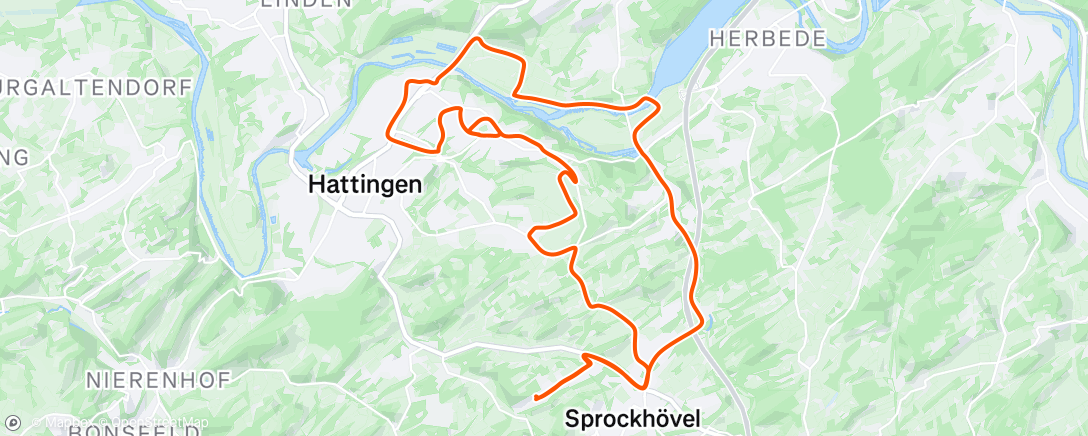 Map of the activity, Fahrt am Morgen