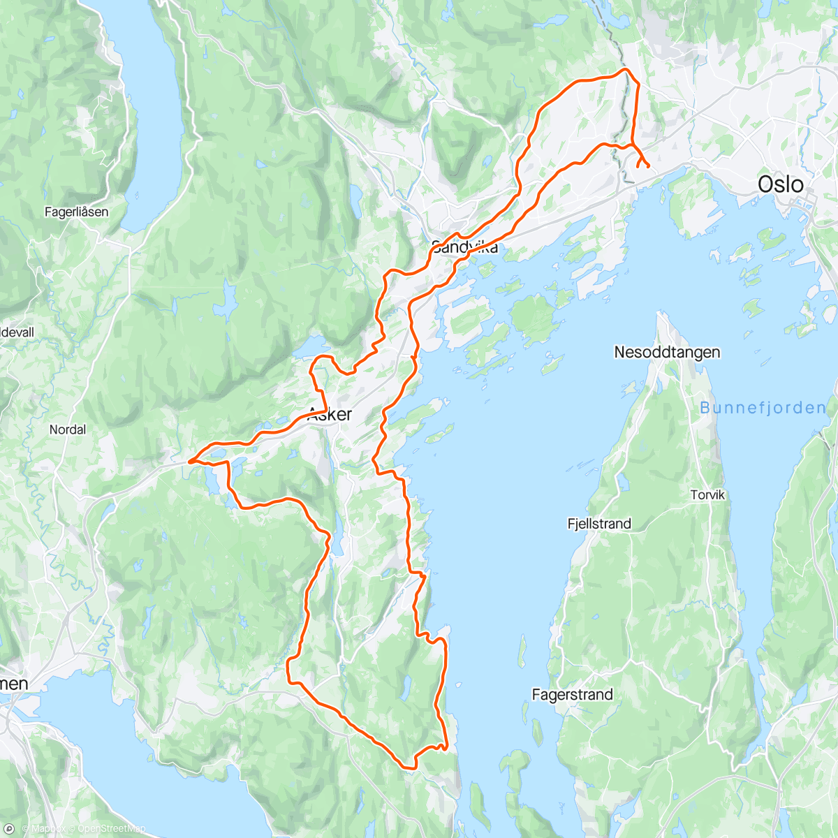 アクティビティ「HCK | Pink Saturday rundt Hurumlandet」の地図