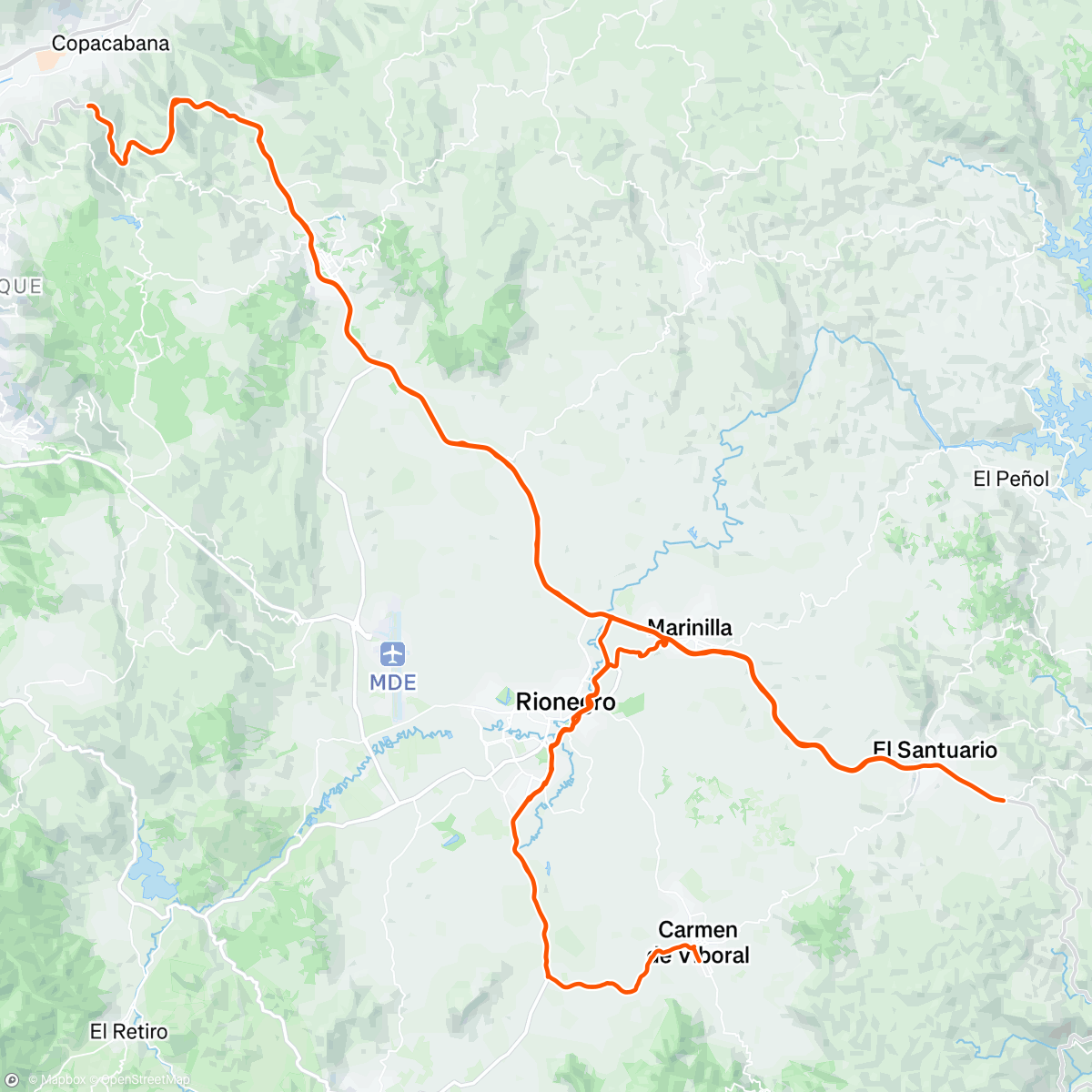 Map of the activity, Vuelta ciclista por la mañana