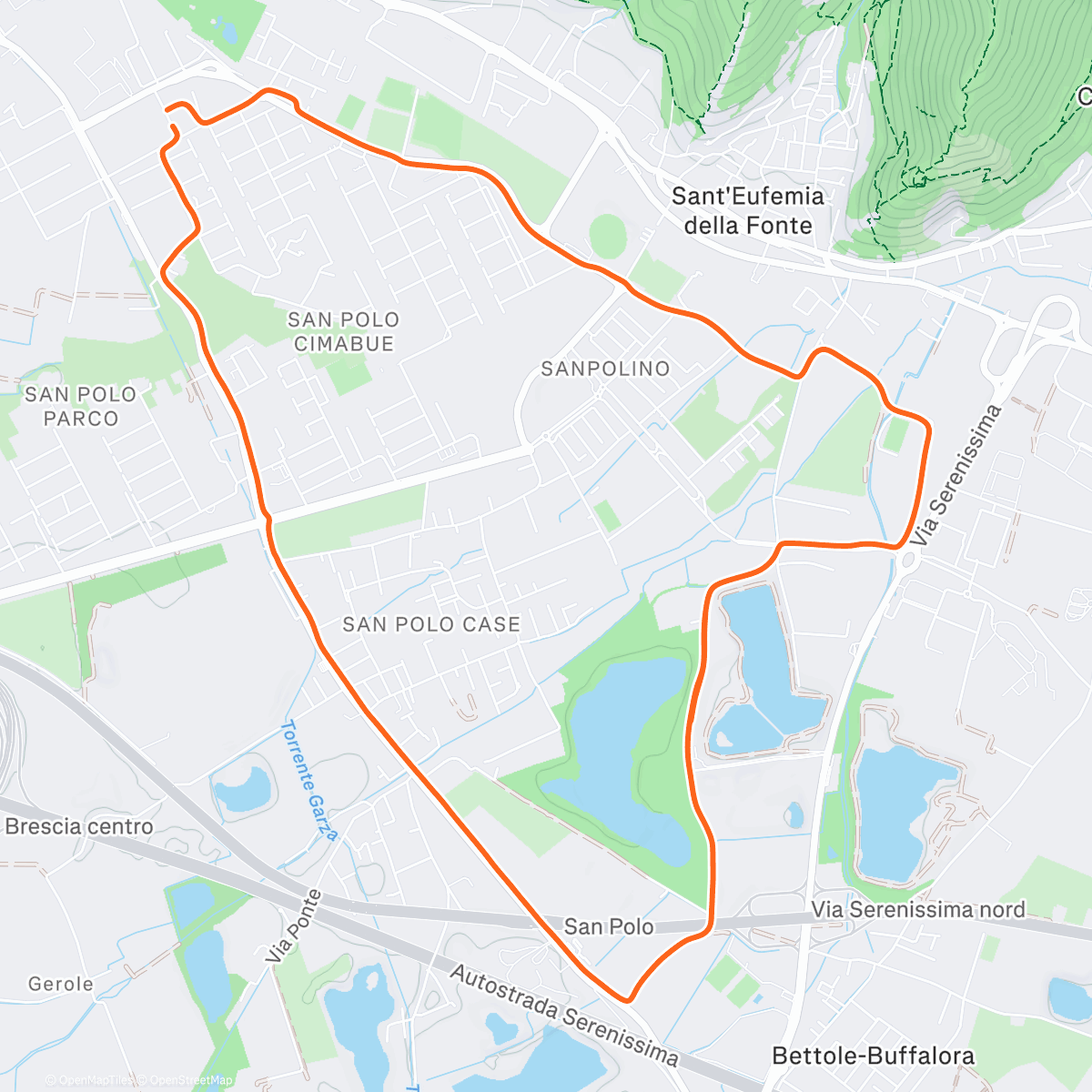 Map of the activity, Risc 4km+10×1'on2'off