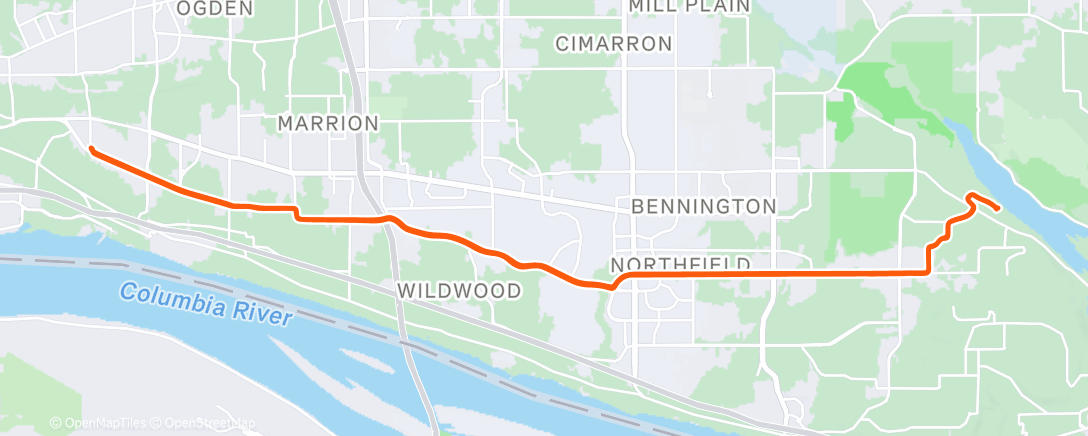 Map of the activity, Afternoon Ride with Mark