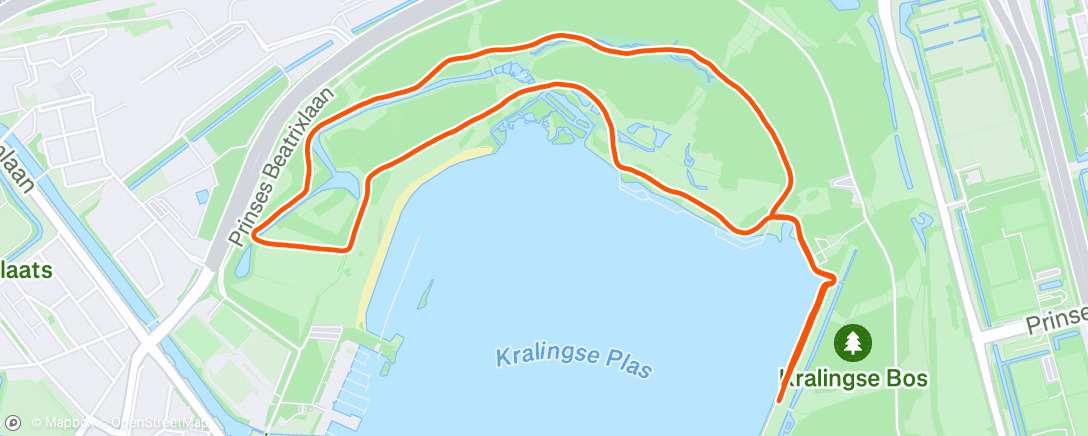 Map of the activity, Kralingse Bos parkrun 🎄🎅🏼✨