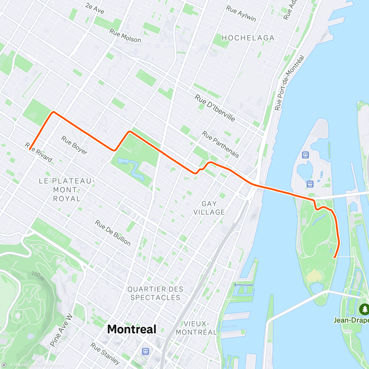 Map of the activity, Premier Bixi à vie 
               (et il était bleu)