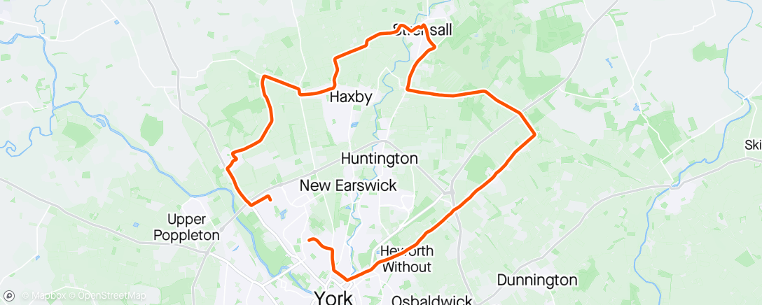 Map of the activity, Easy head clear hour - no drama no stress (well lots of stress) bit ride wise just flicked cranks over zero effort involved