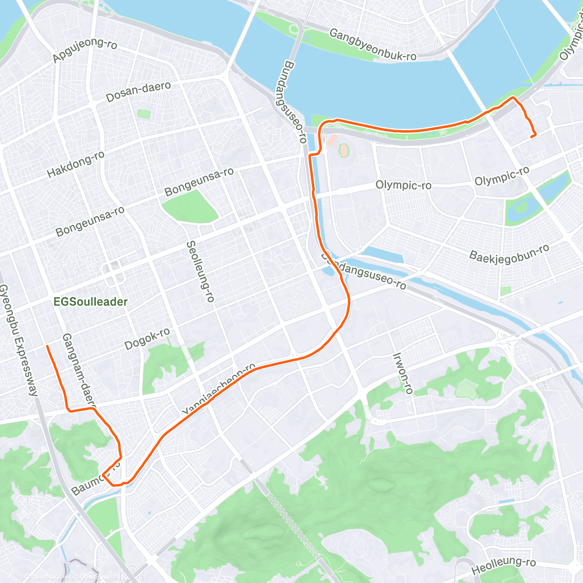 Map of the activity, #30² 러닝 / 런퇴