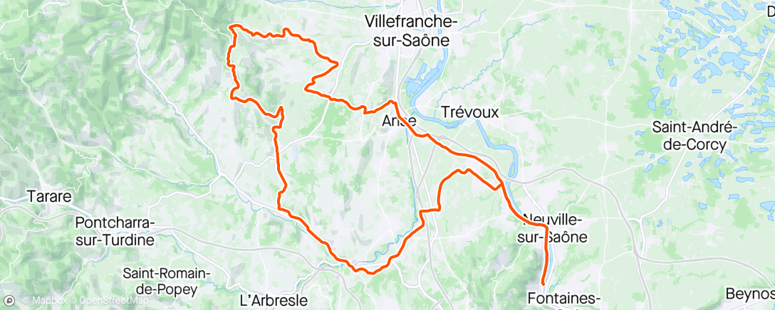 Map of the activity, Sortie CSVS sous le soleil ☀️