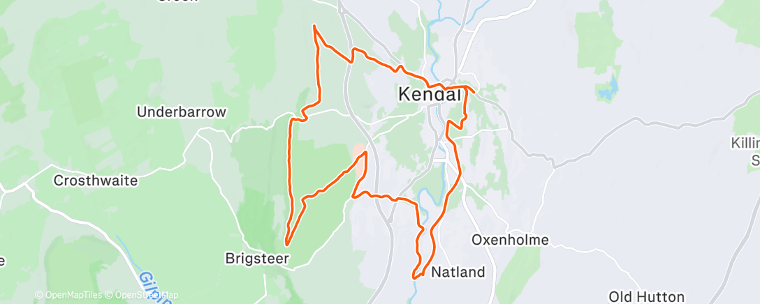 Map of the activity, Morning Trail Run- 2hr Easy