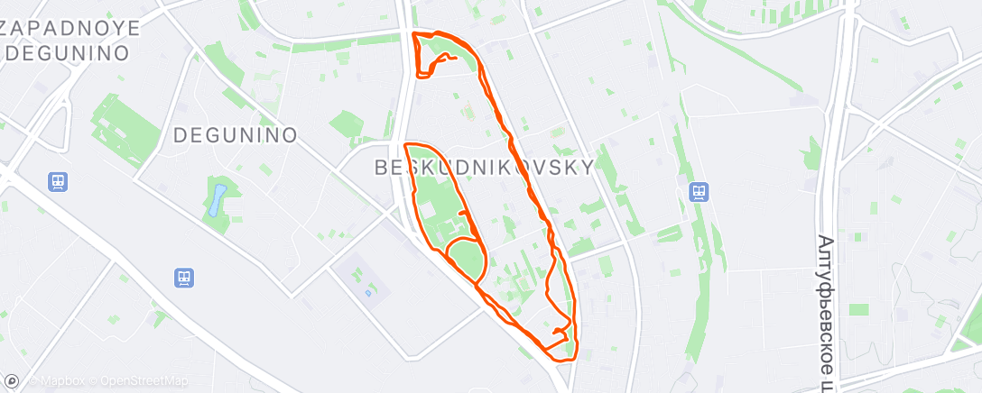 Map of the activity, Ночной забег