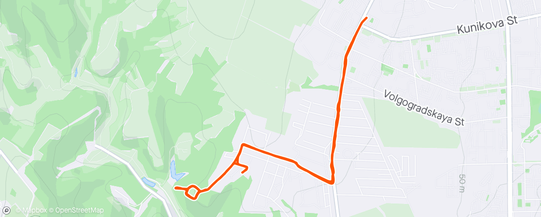 Map of the activity, Short Ride