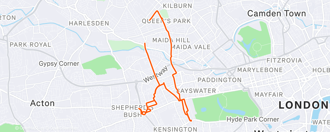 Map of the activity, Morning Ride