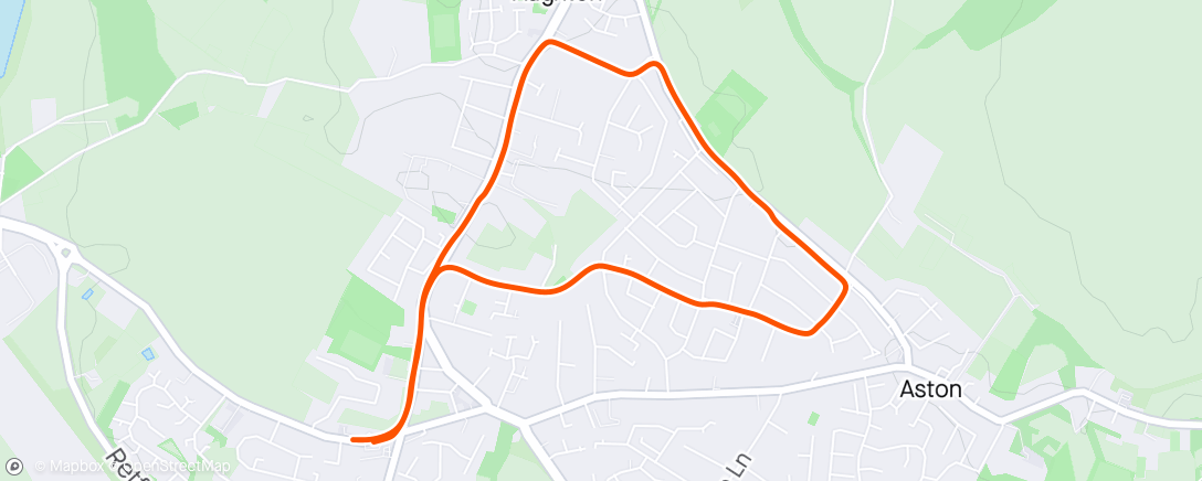 Map of the activity, Evening Run