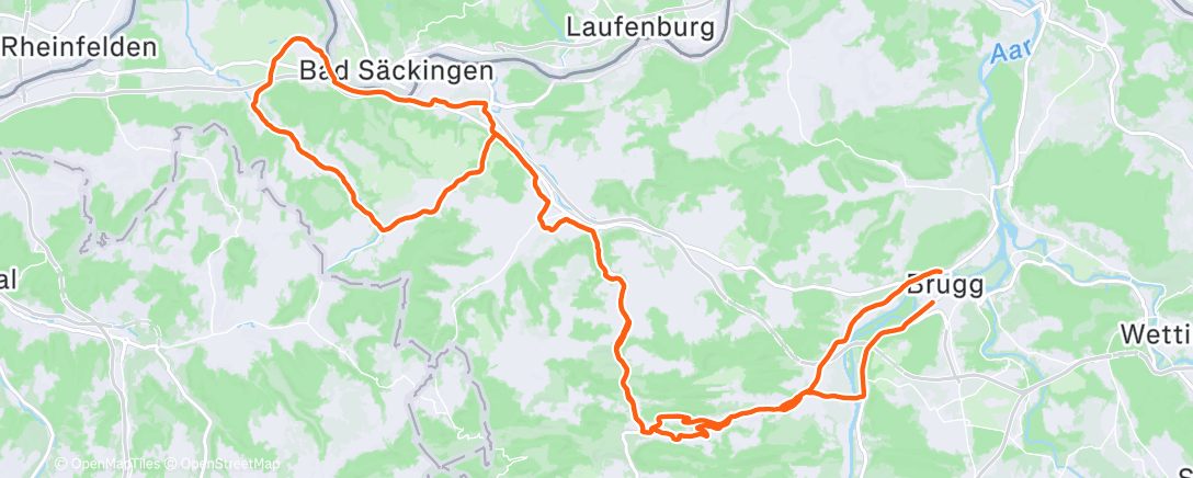 Map of the activity, Fahrt am Morgen