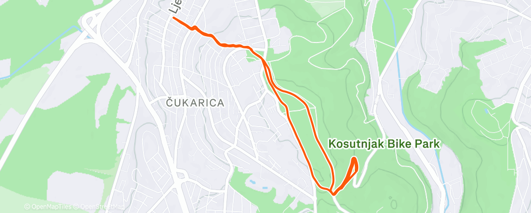 Карта физической активности (WU + 10x400/400 uphill + CD)