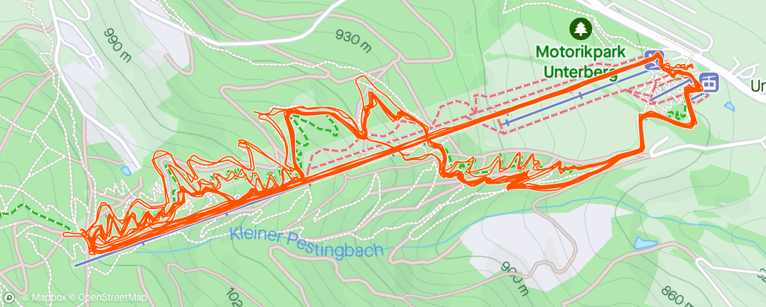 Map of the activity, Wexl Trails