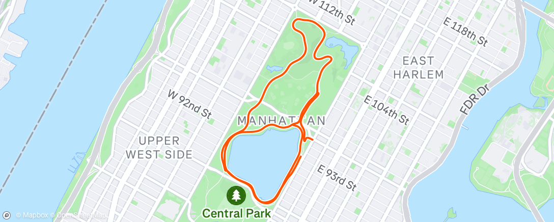 Map of the activity, Morning Run